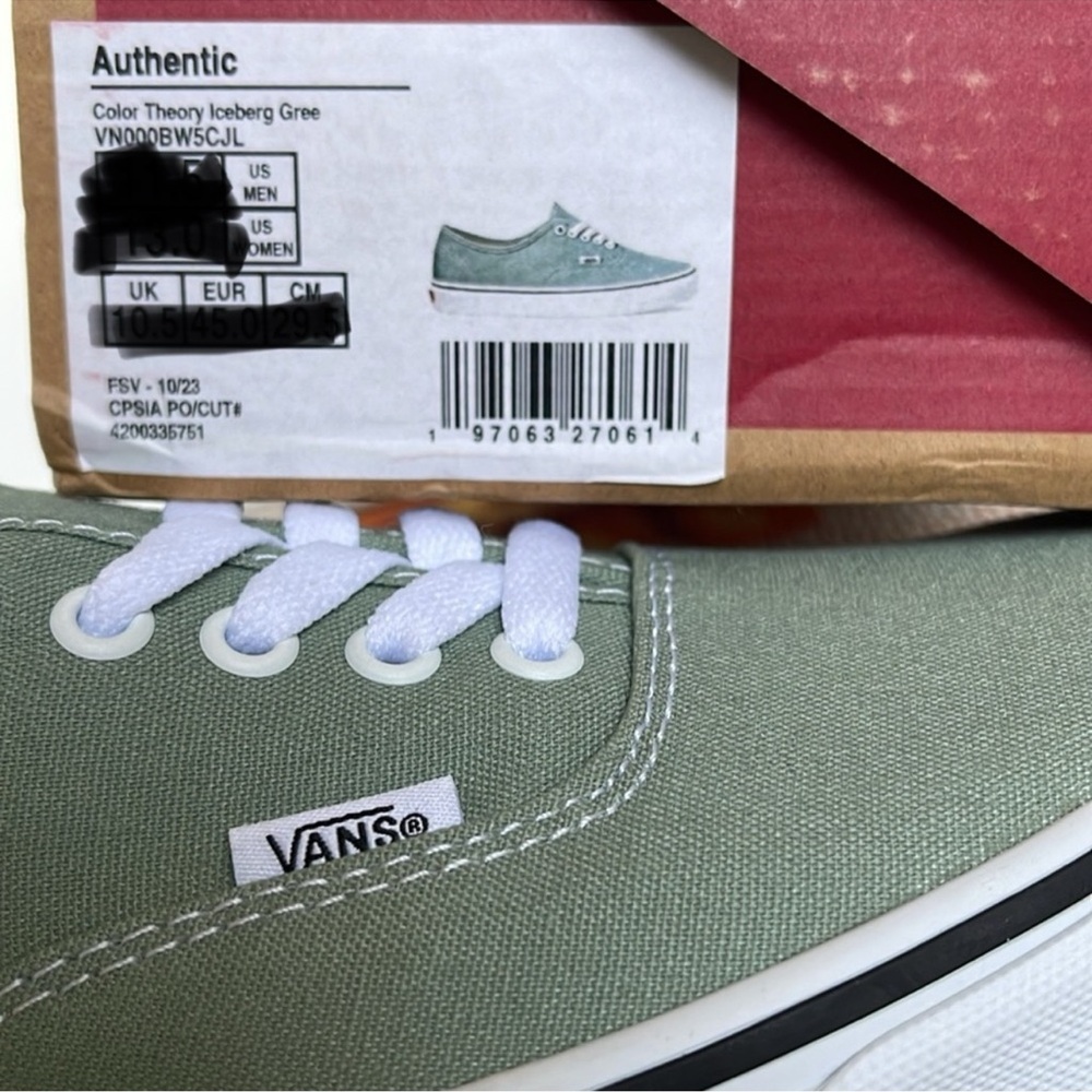 Vans Men’s Authentic Color Theory Iceberg Green 
VN000BW5CJL
Sneakers - Picture 16 of 16